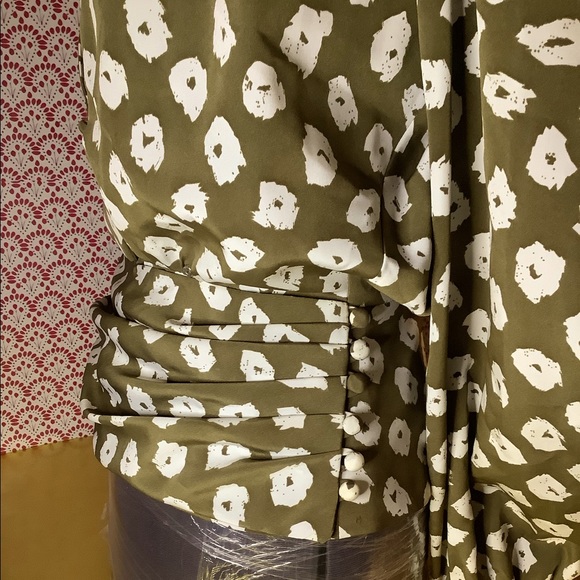 Adolph Schuman for Lilli Ann Vintage Long Sleeve Dressy Blouse White Floral - Picture 5 of 6